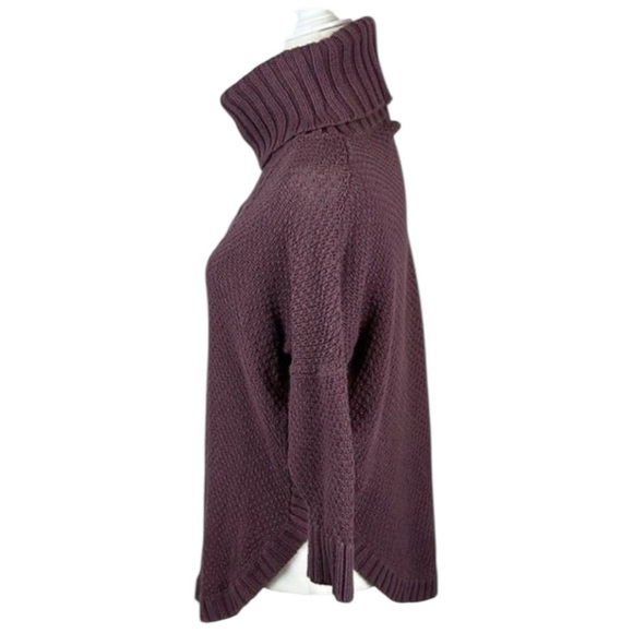 Express Purple Turtleneck Cable Knit Sweater Size S/P - Picture 3 of 8